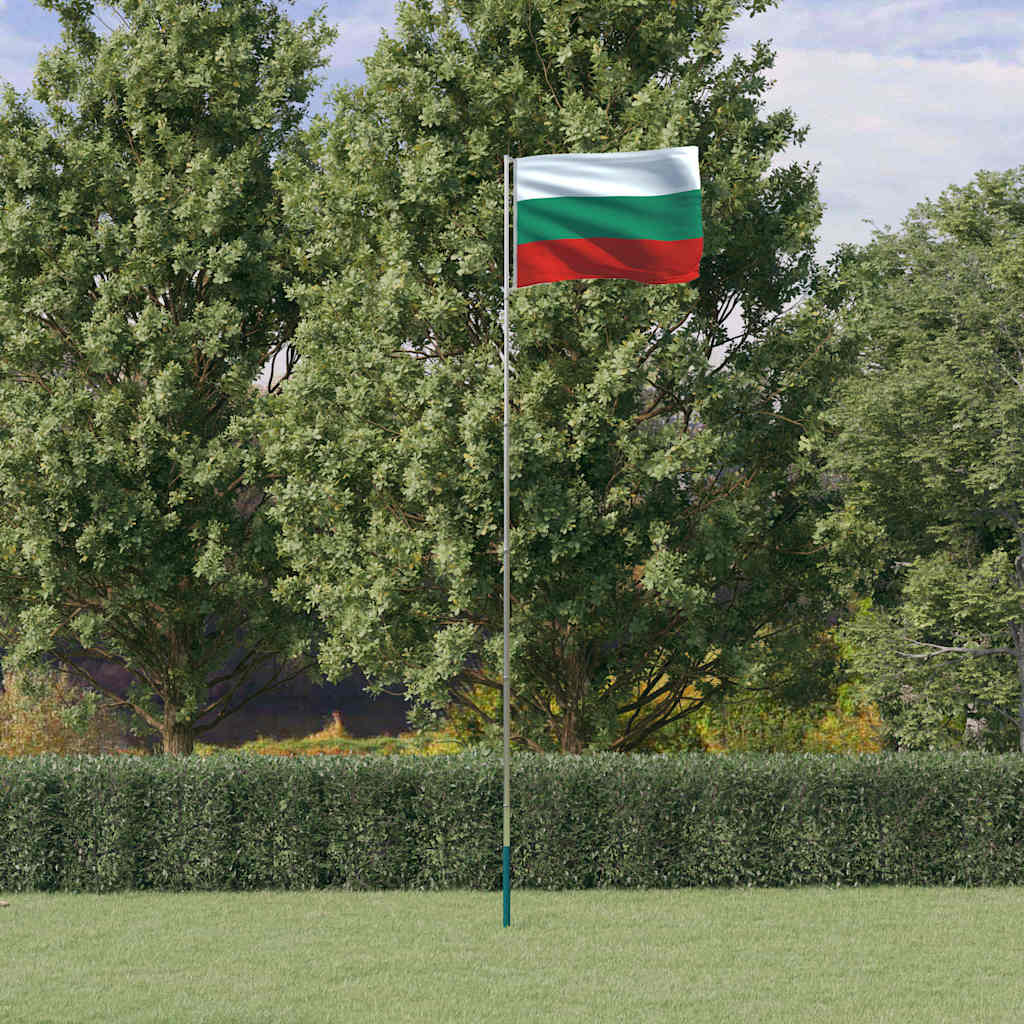 Alumínium bolgár zászló és rúd 5,5 m