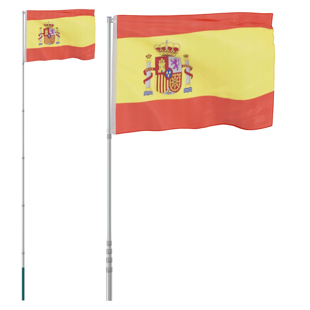 Spanyol alumínium zászló és rúd 5,5 m 2