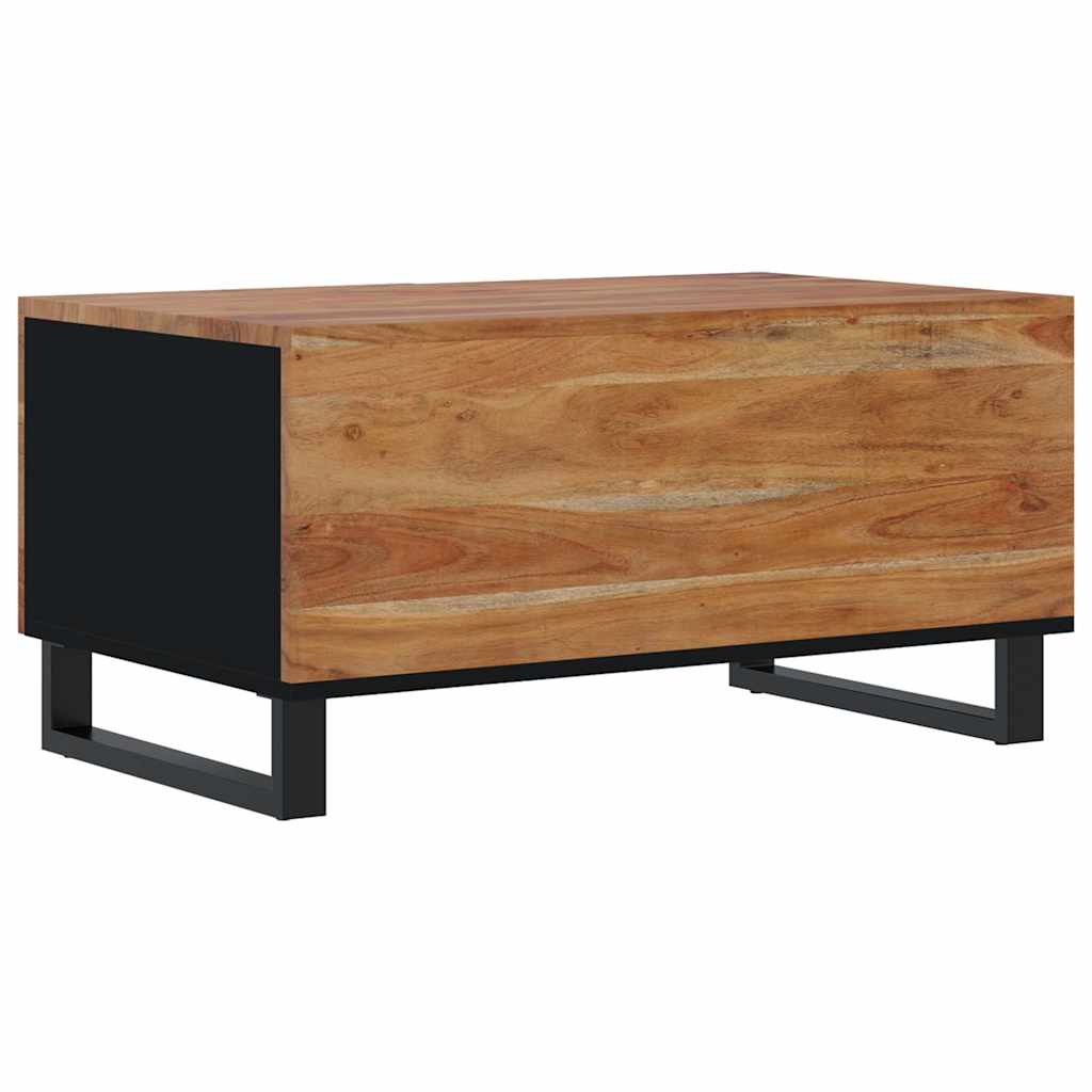 Tömör akácfa és szerelt fa dohányzóasztal 80 x 50 x 40 cm 7