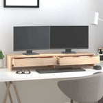 Tömör fenyőfa monitorállvány 100x27x15 cm 3