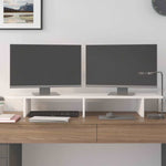 Fehér tömör fenyőfa monitorállvány 100x27x15 cm 3