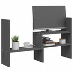 Szürke tömör fenyőfa monitorállvány (39-72) x 17 x 43 cm 4