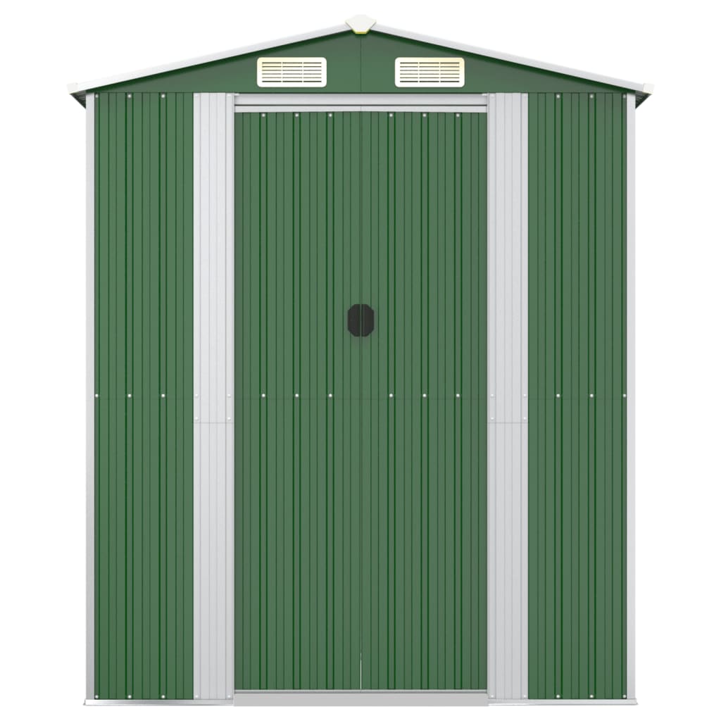 Zöld horganyzott acél kerti fészer 192x772x223 cm 4