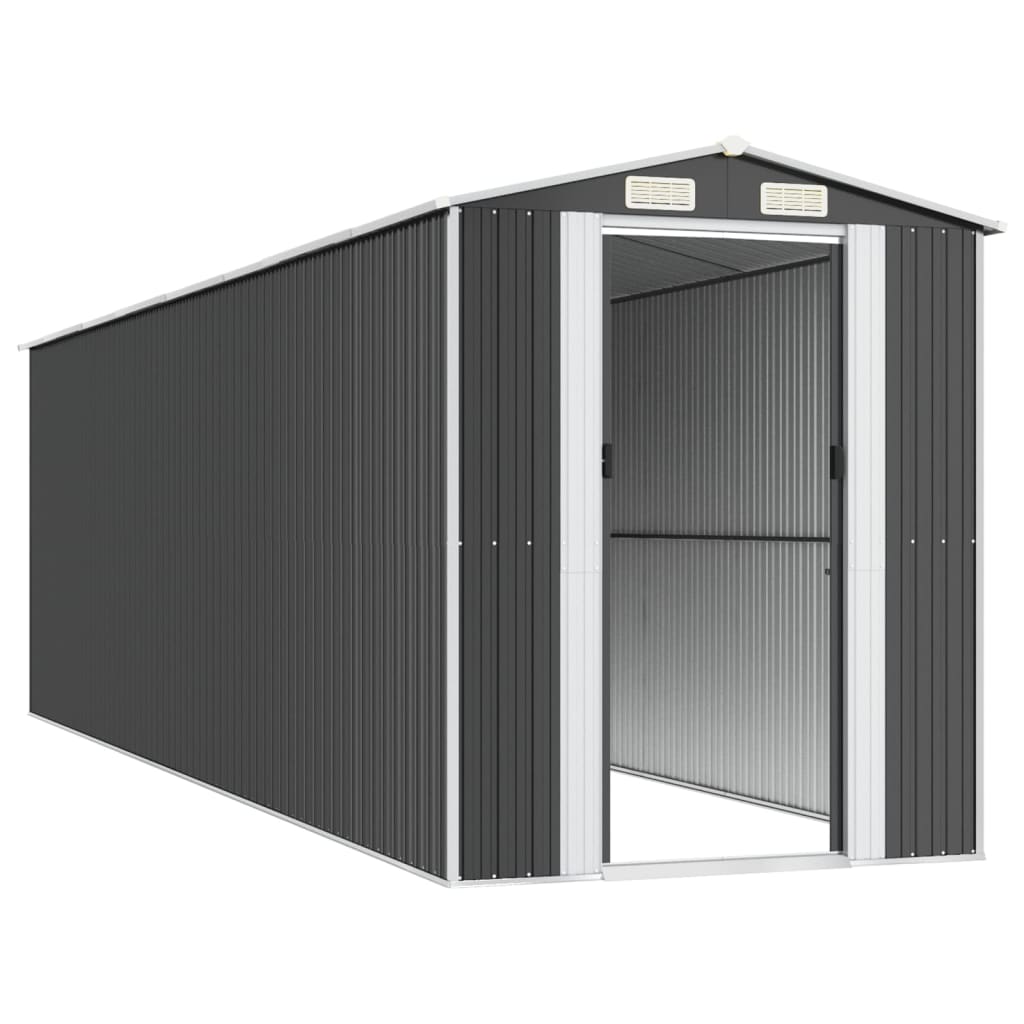 Antracitszürke horganyzott acél kerti fészer 192 x 689 x 223 cm 4