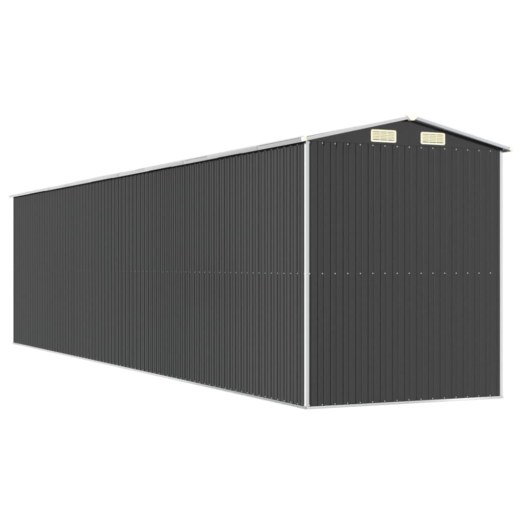 Antracitszürke horganyzott acél kerti fészer 192 x 855 x 223 cm 6