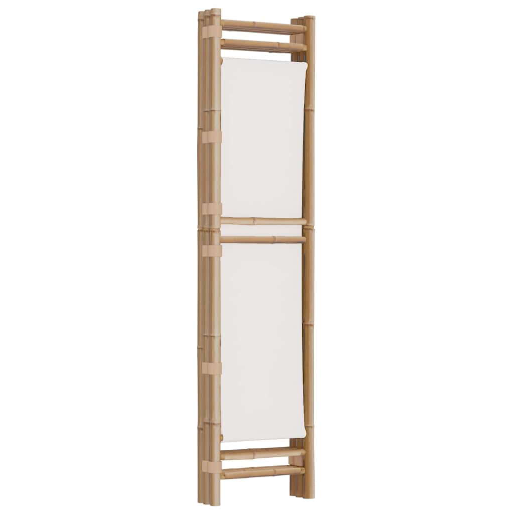 3 paneles összecsukható bambusz és vászon térelválasztó 120 cm 6