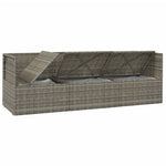 3 részes szürke polyrattan kerti ülőgarnitúra párnákkal 7