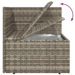 3 részes szürke polyrattan kerti ülőgarnitúra párnákkal 8