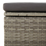 3 részes szürke polyrattan kerti ülőgarnitúra párnákkal 9