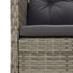 2 részes szürke polyrattan kerti ülőgarnitúra párnákkal 7
