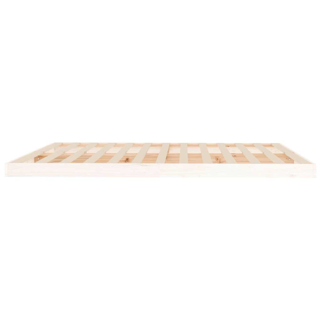 Fehér tömör fenyőfa ágykeret 180 x 200 cm (Super King Size) 6