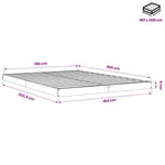 Fehér tömör fenyőfa ágykeret 180 x 200 cm (Super King Size) 8