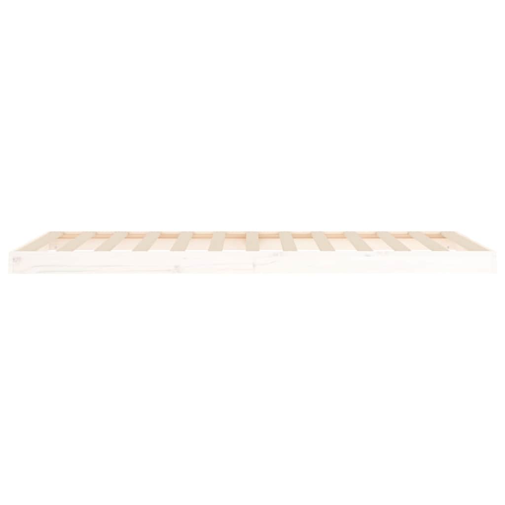 Fehér tömör fenyőfa ágykeret 90 x 200 cm 6