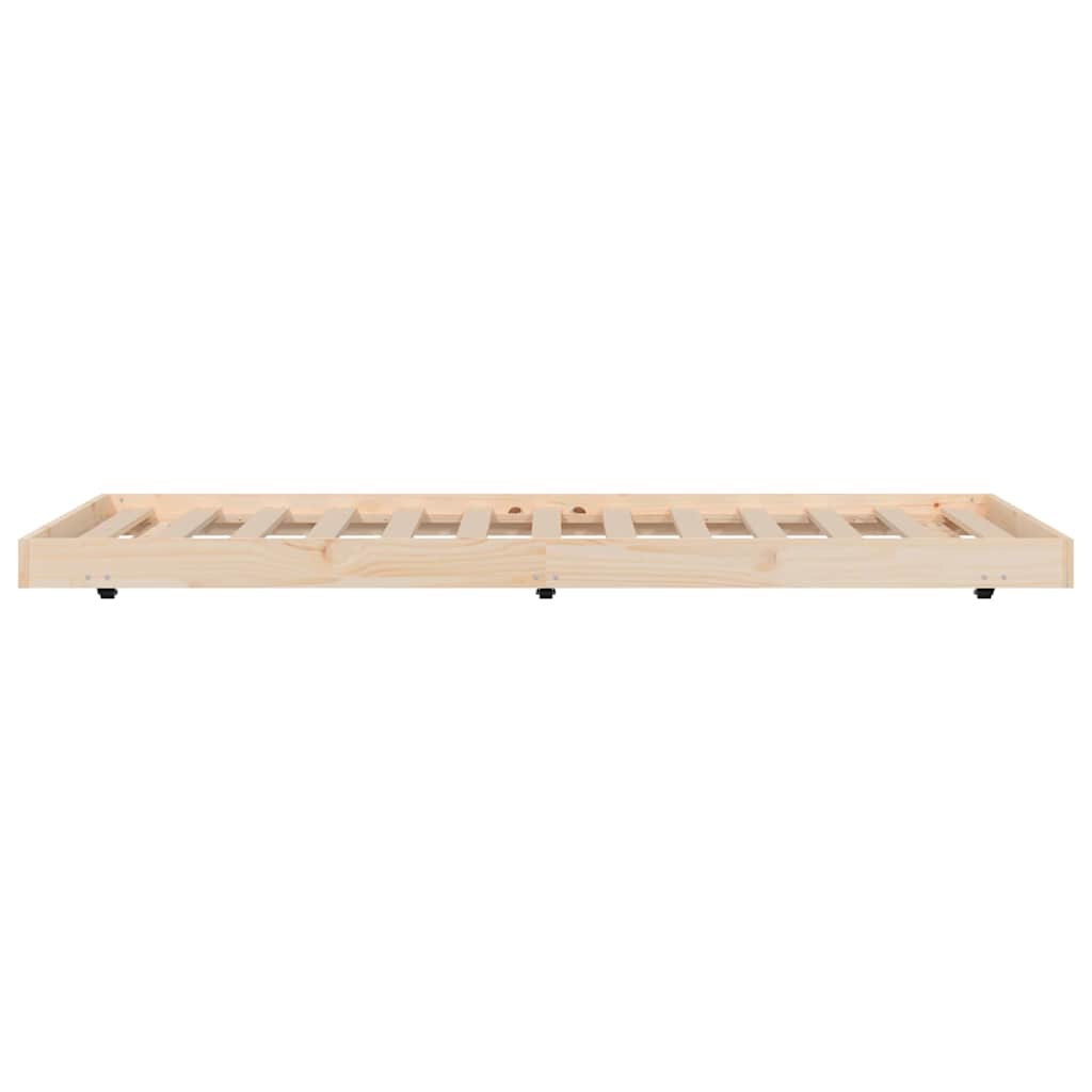 Tömör fenyőfa ágy matrac nélkül 75 x 190 cm 5