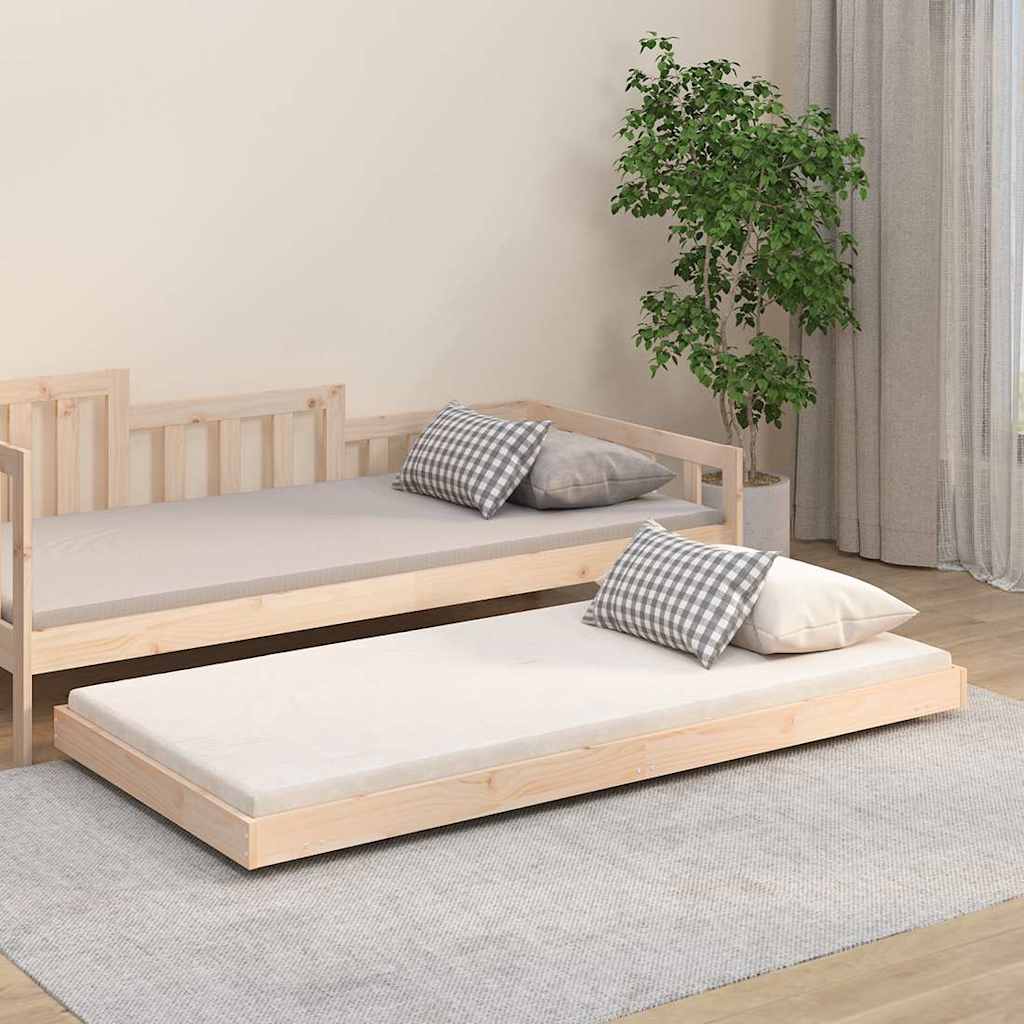 Tömör fenyőfa ágy matrac nélkül 75 x 190 cm