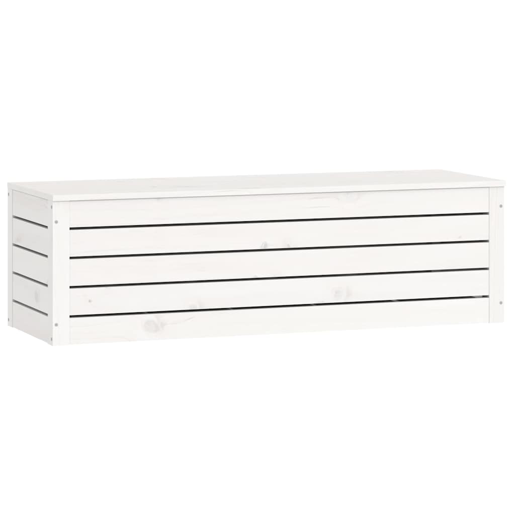 Fehér tömör fenyőfa tárolóláda 109 x 36,5 x 33 cm 4