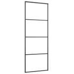 ESG üveg és alumínium tolóajtó fémszerelvény-szettel 76x205 cm 4