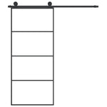 ESG üveg és alumínium tolóajtó fémszerelvény-szettel 90x205 cm 3