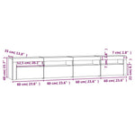 Betonszürke TV-szekrény LED-lámpákkal 240x35x40 cm 12