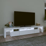 Fehér TV-szekrény LED-lámpákkal 230x36,5x40 cm 3