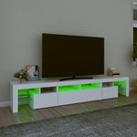 Fehér TV-szekrény LED-lámpákkal 230x36,5x40 cm 4