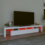 Fehér TV-szekrény LED-lámpákkal 230x36,5x40 cm 5