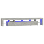 Betonszürke TV-szekrény LED lámpákkal 230x36,5x40 cm 2
