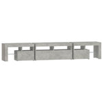 Betonszürke TV-szekrény LED lámpákkal 230x36,5x40 cm 7