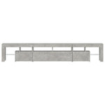 Betonszürke TV-szekrény LED lámpákkal 230x36,5x40 cm 8