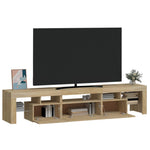 Sonoma tölgy színű TV-szekrény LED-lámpákkal 200x36,5x40 cm 11