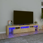 Sonoma tölgy színű TV-szekrény LED-lámpákkal 200x36,5x40 cm