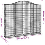 Íves horganyzott vas gabion kosár 200x30x160/180 cm 5