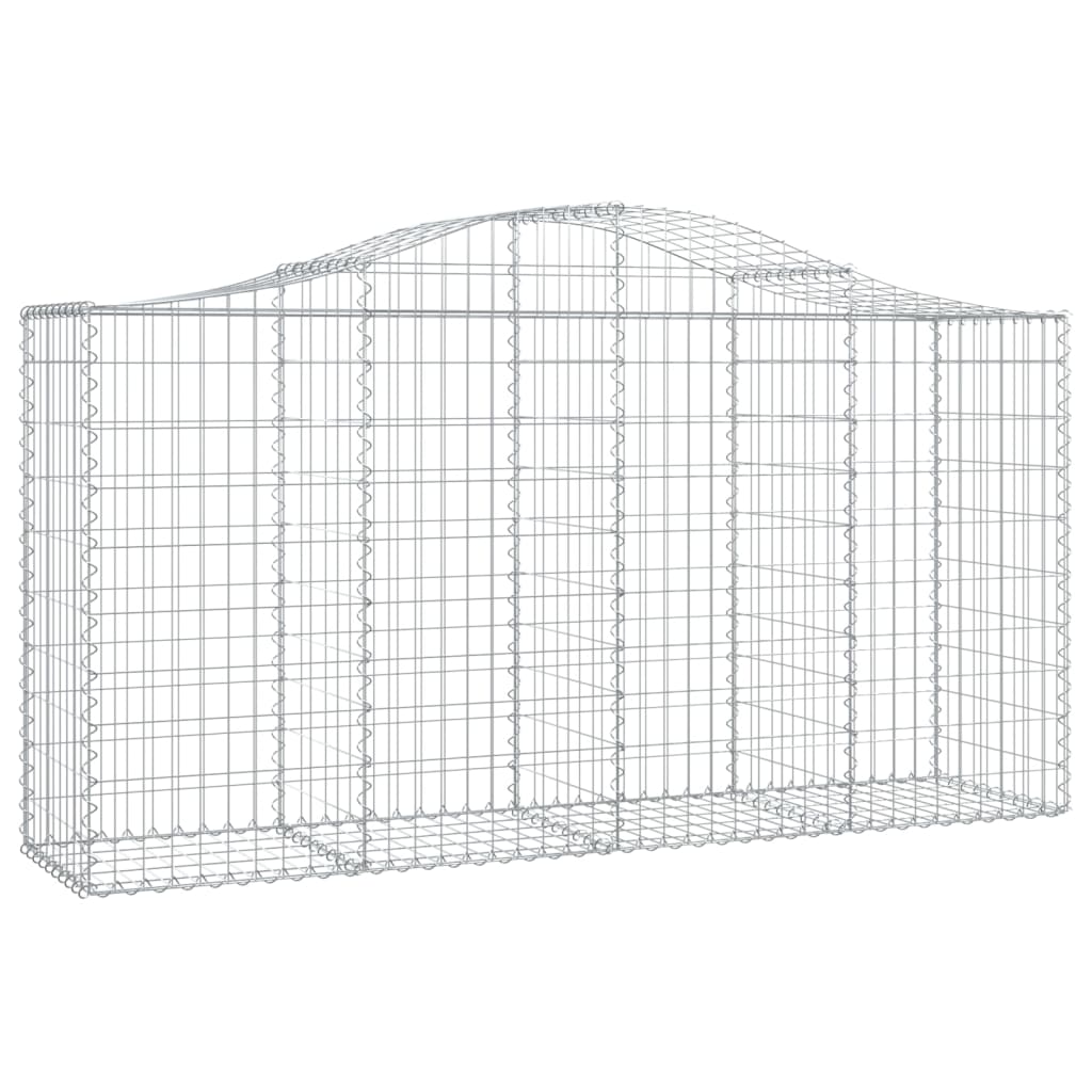 Íves horganyzott vas gabion kosár 200x50x100/120 cm 2