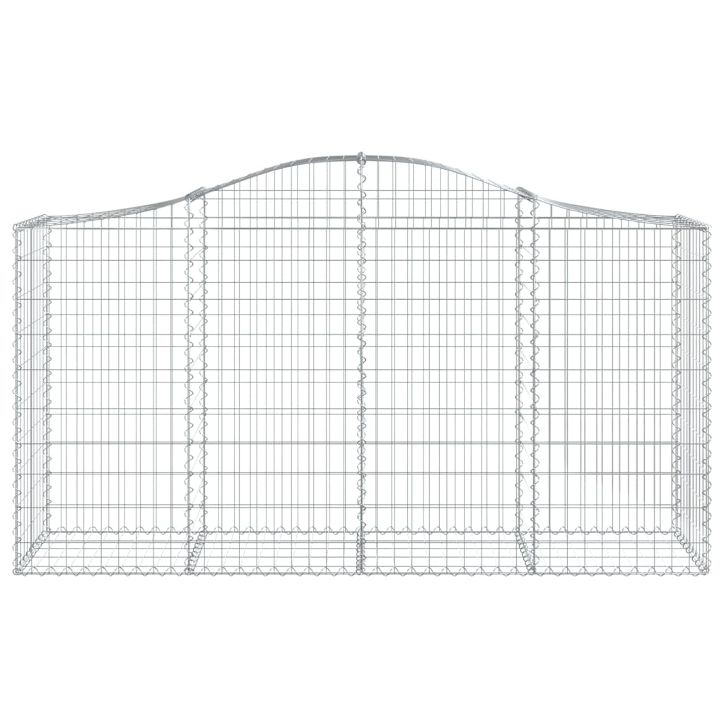 Íves horganyzott vas gabion kosár 200x50x100/120 cm 3