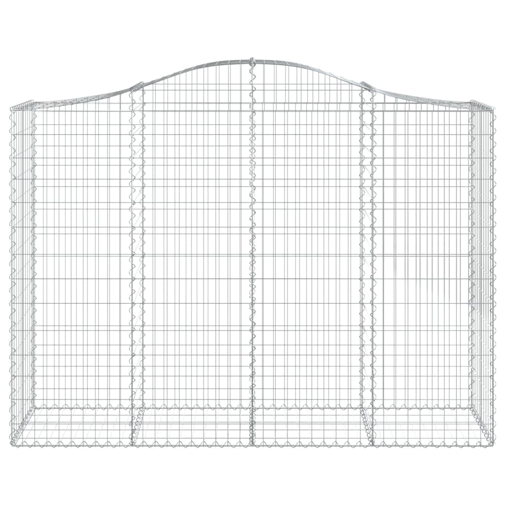 Íves horganyzott vas gabion kosár 200x50x140/160 cm 3