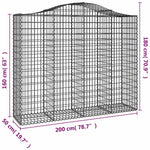 Íves horganyzott vas gabion kosár 200x50x160/180 cm 5