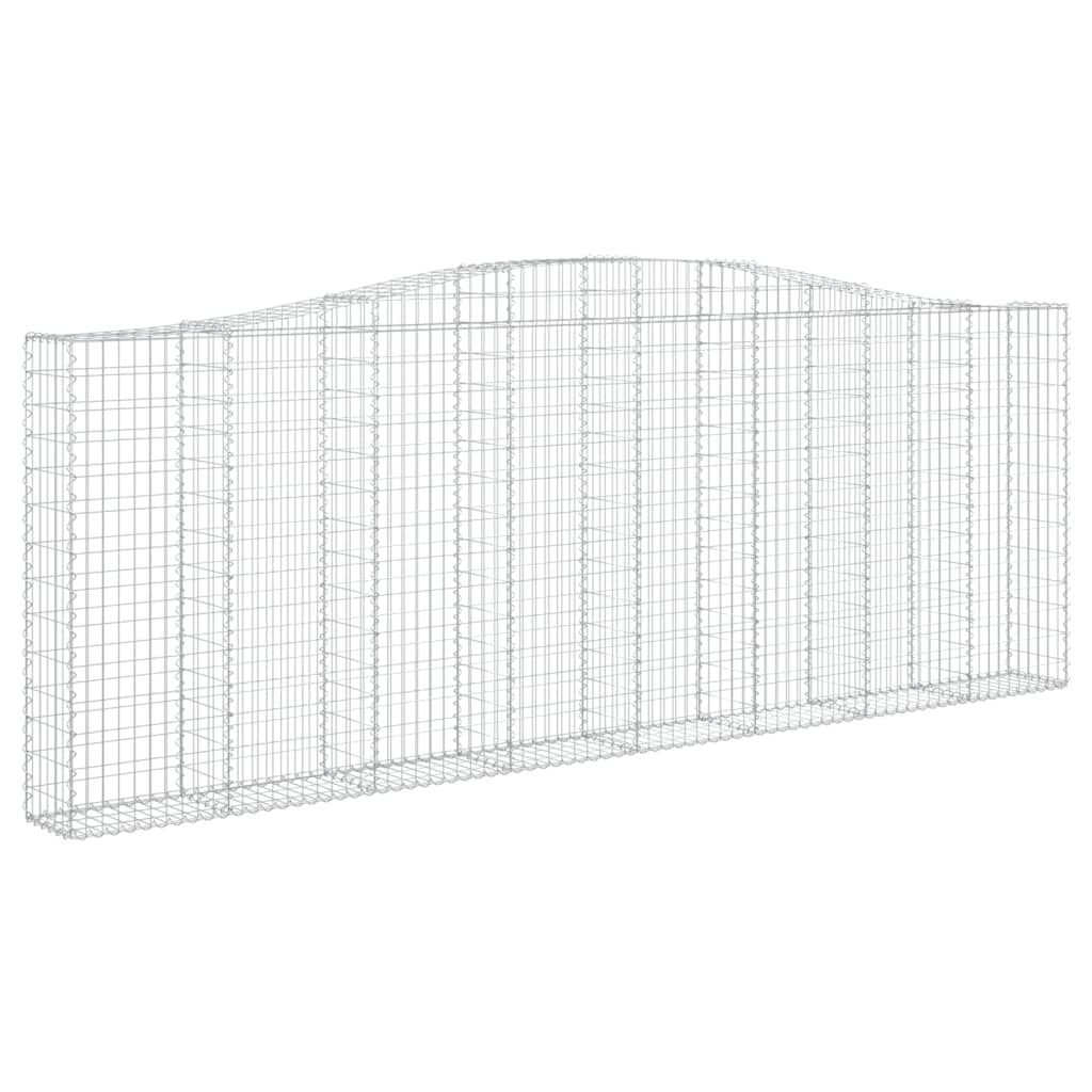 Íves horganyzott vas gabion kosár 400x30x140/160 cm 2