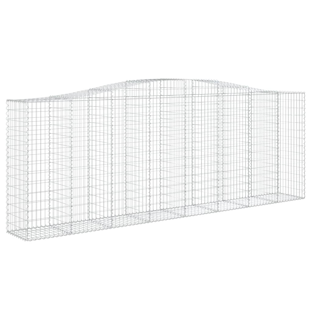 Íves horganyzott vas gabion kosár 400x50x140/160 cm 2