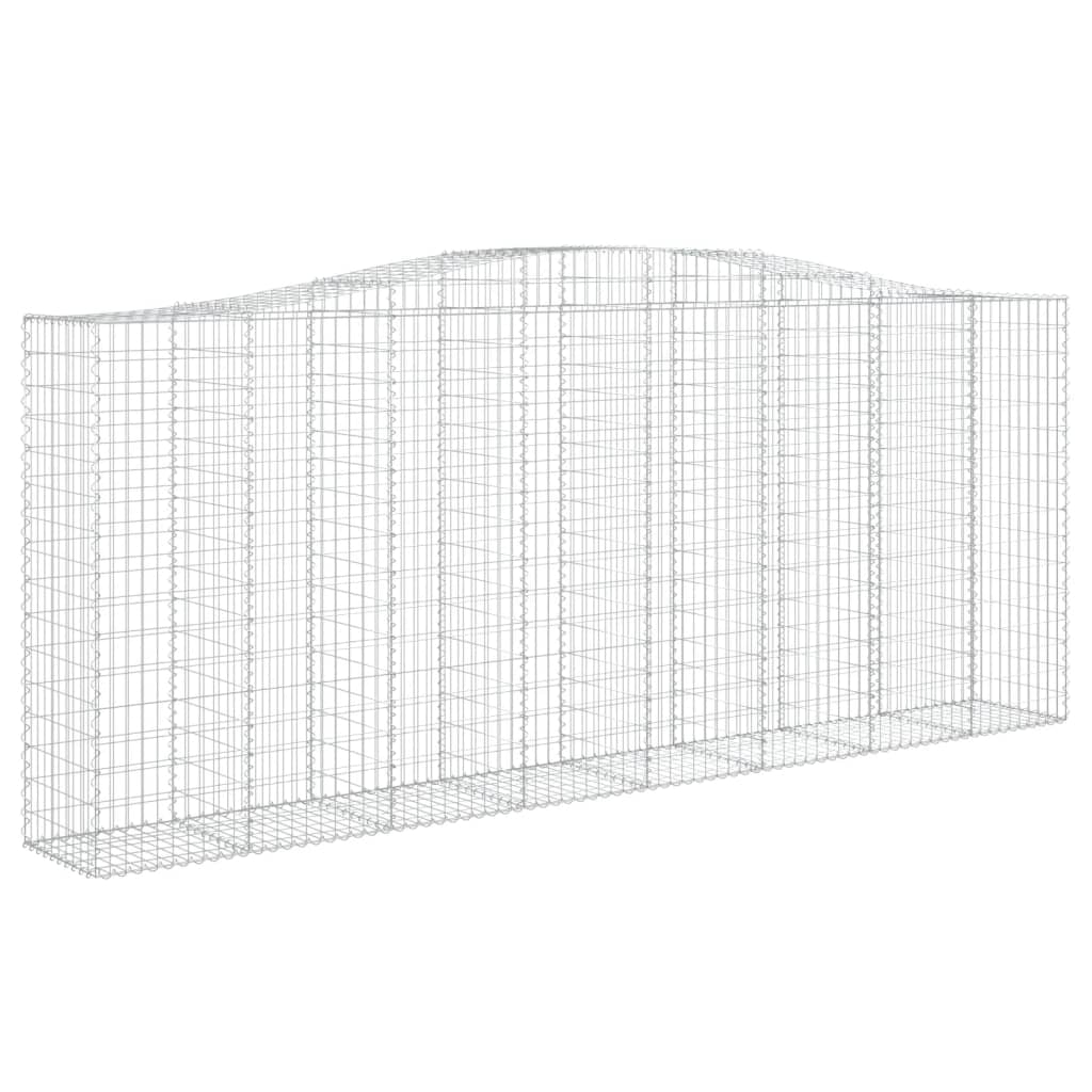Íves horganyzott vas gabion kosár 400x50x160/180 cm 2