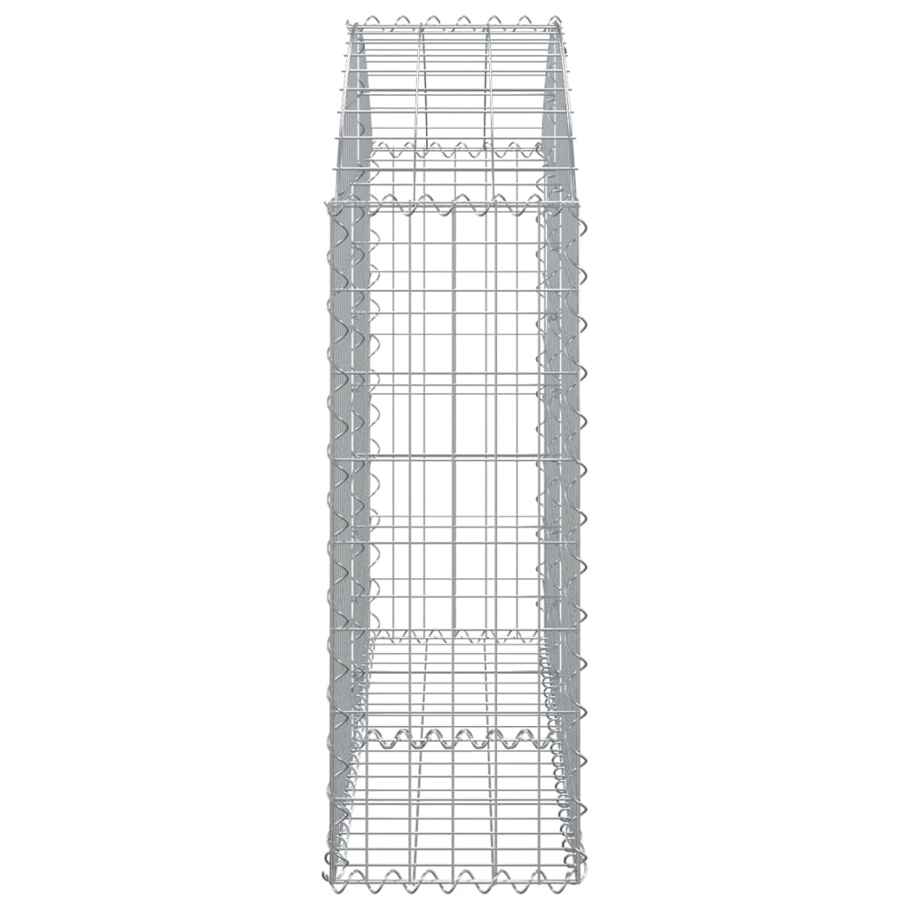 Íves horganyzott vas gabion kosár 100x30x80/100 cm 4
