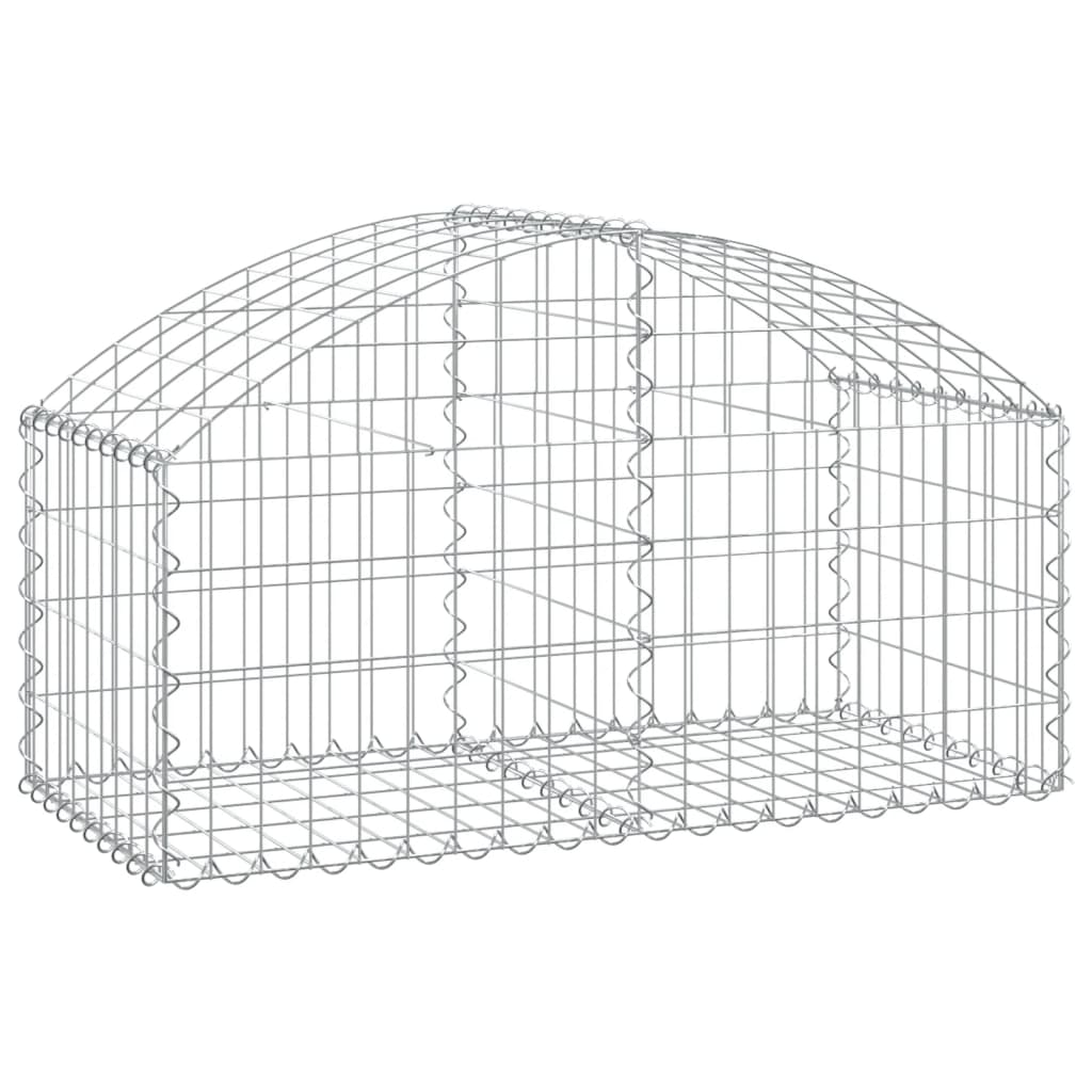 Íves horganyzott vas gabion kosár 100x50x40/60 cm 2