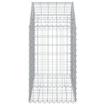 Íves horganyzott vas gabion kosár 100x50x80/100 cm 4