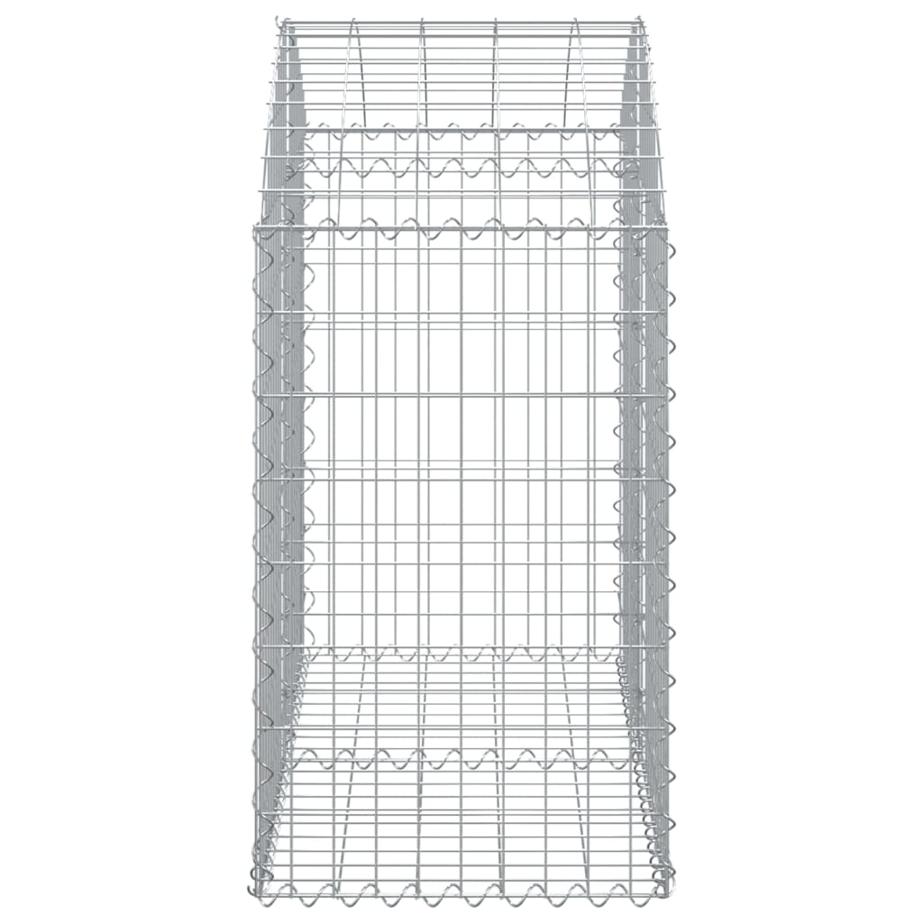 Íves horganyzott vas gabion kosár 100x50x80/100 cm 4