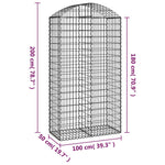 Íves horganyzott vas gabion kosár 100x50x180/200 cm 5