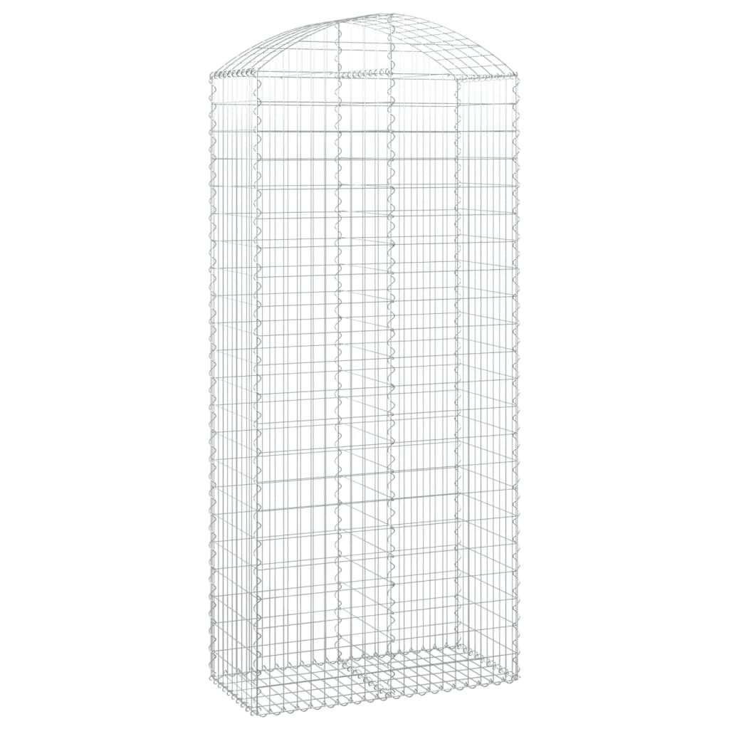 Íves horganyzott vas gabion kosár 100x50x220/240 cm 2