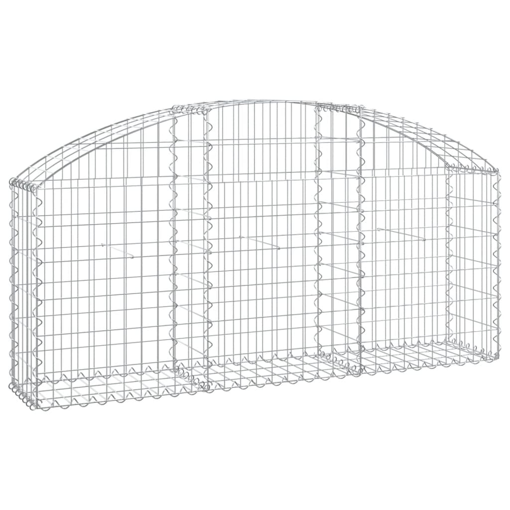 Íves horganyzott vas gabion kosár 150x30x60/80 cm 2