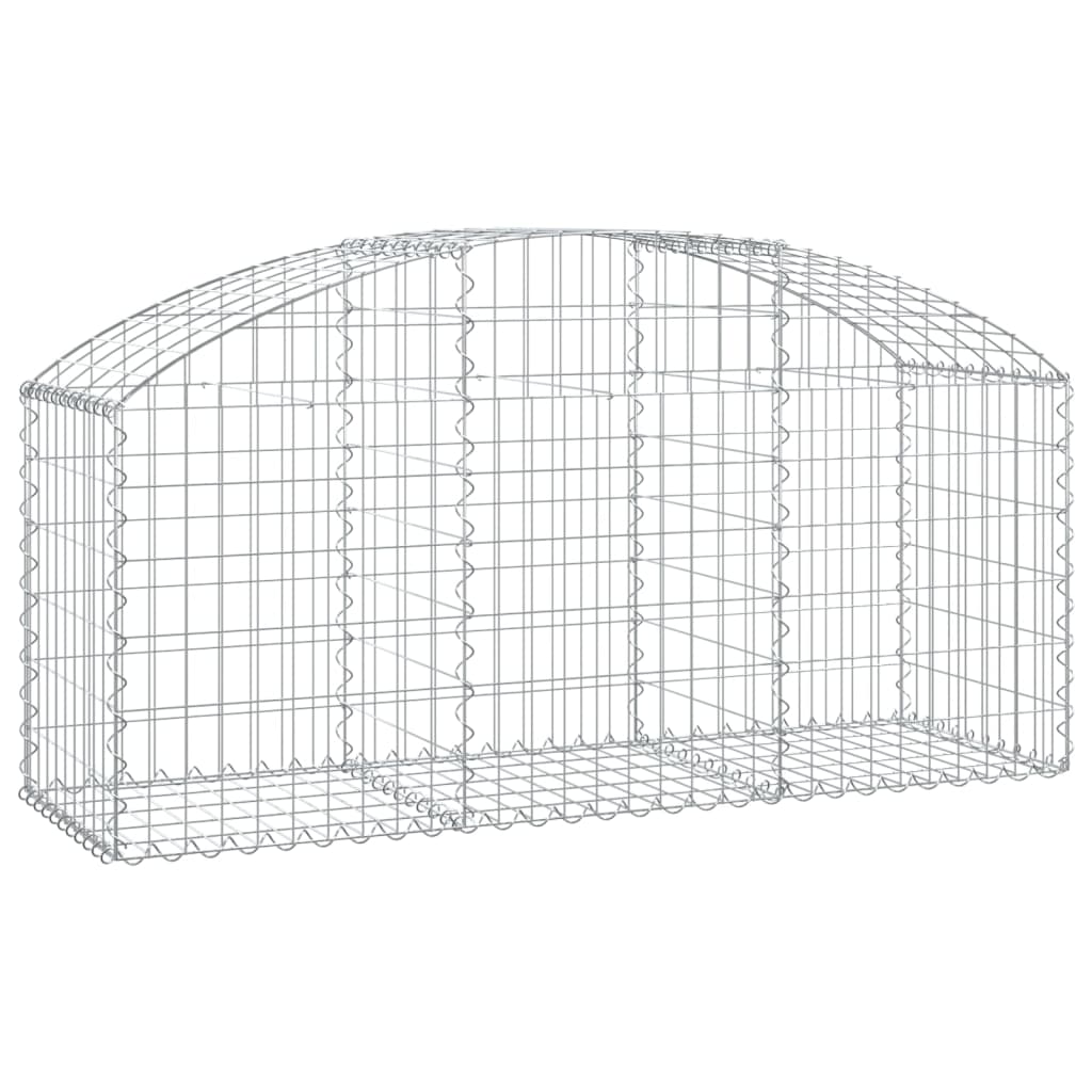 Íves horganyzott vas gabion kosár 150x50x60/80 cm 2