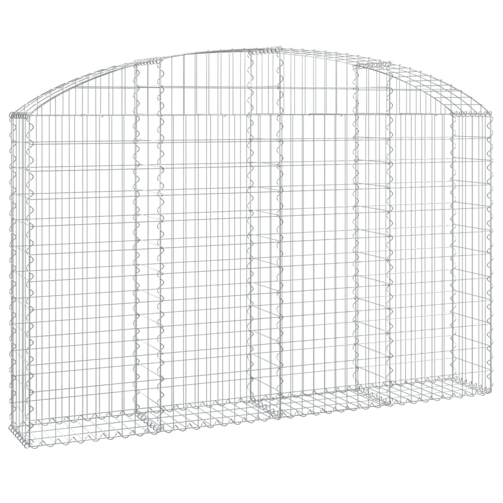 Íves horganyzott vas gabion kosár 200x30x120/140 cm 2