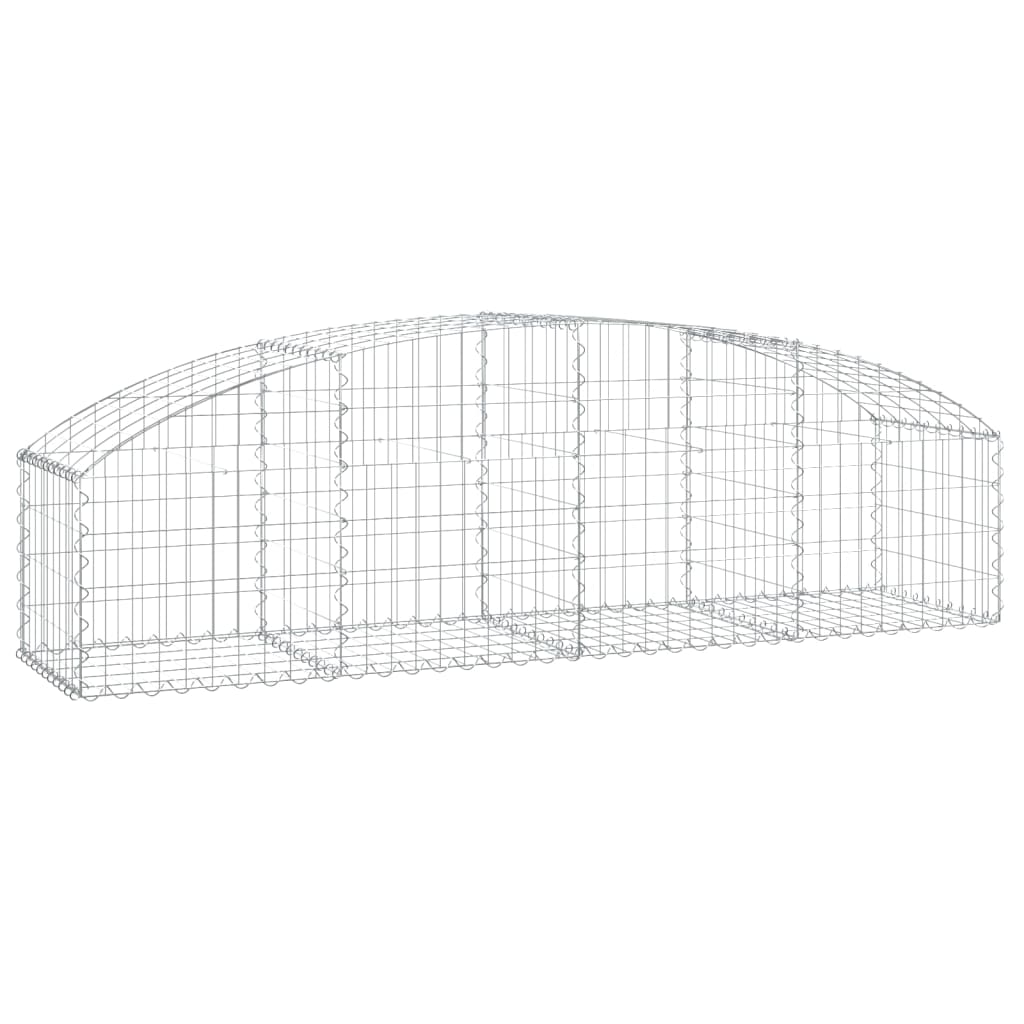 Íves horganyzott vas gabion kosár 200x50x40/60 cm 2