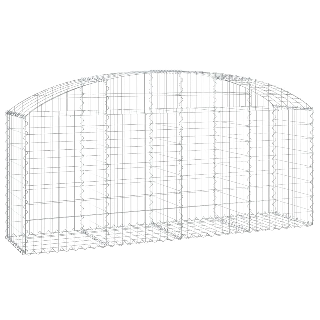 Íves horganyzott vas gabion kosár 200x50x80/100 cm 2